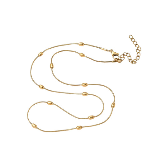 Collar de Stainless Steel con Cadena Snake, Dorado
