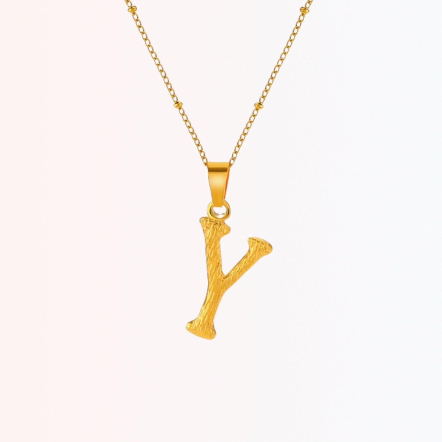 Collar con Inicial Minimalista en Stainless Steel Dorado 18K