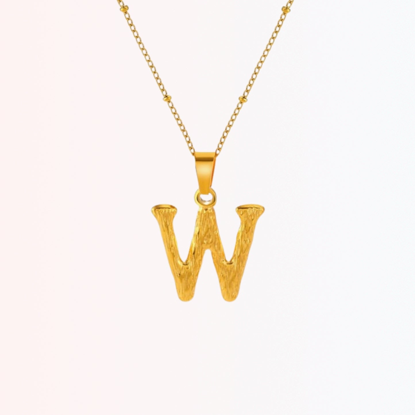 Collar con Inicial Minimalista en Stainless Steel Dorado 18K