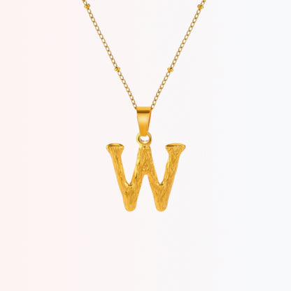 Collar con Inicial Minimalista en Stainless Steel Dorado 18K