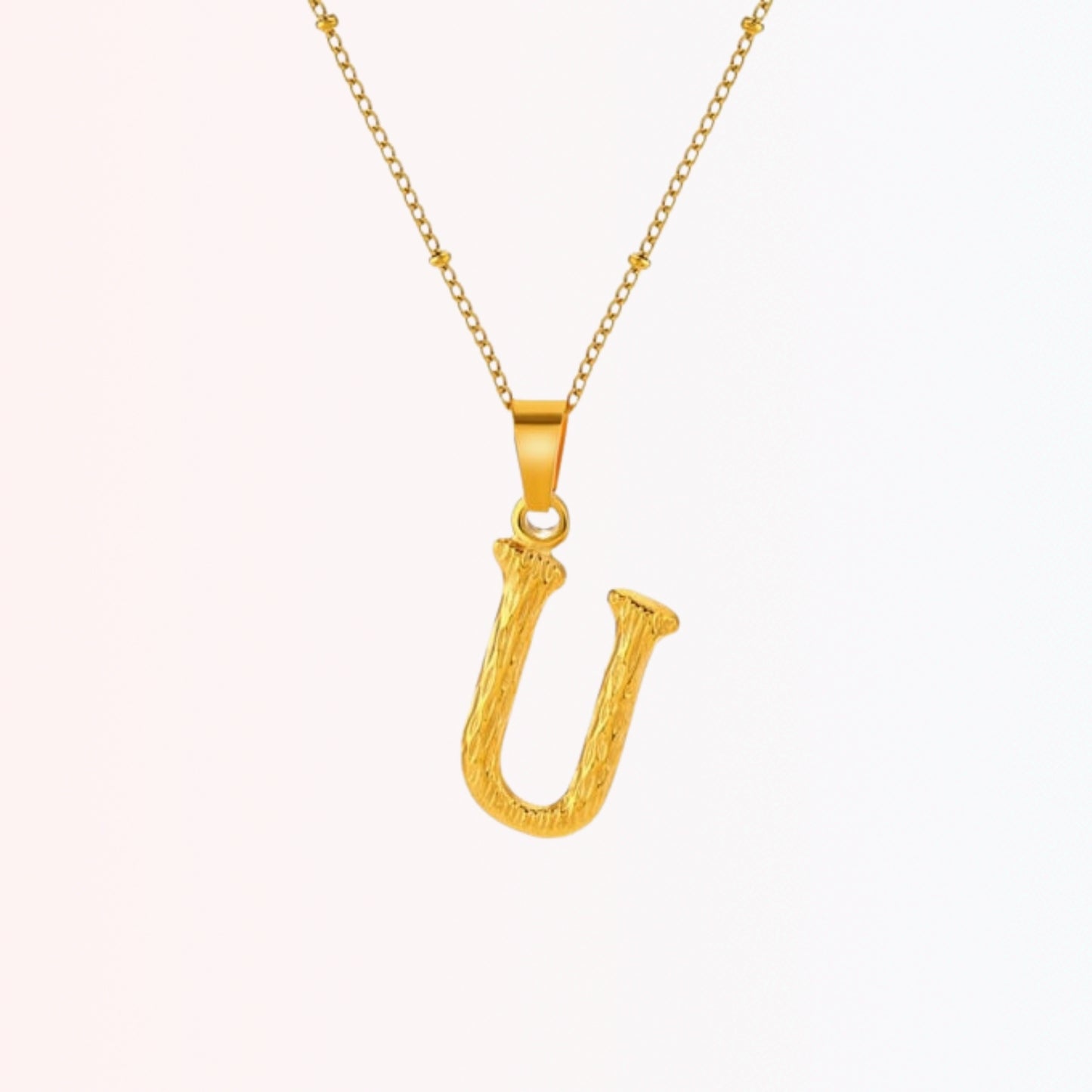 Collar con Inicial Minimalista en Stainless Steel Dorado 18K