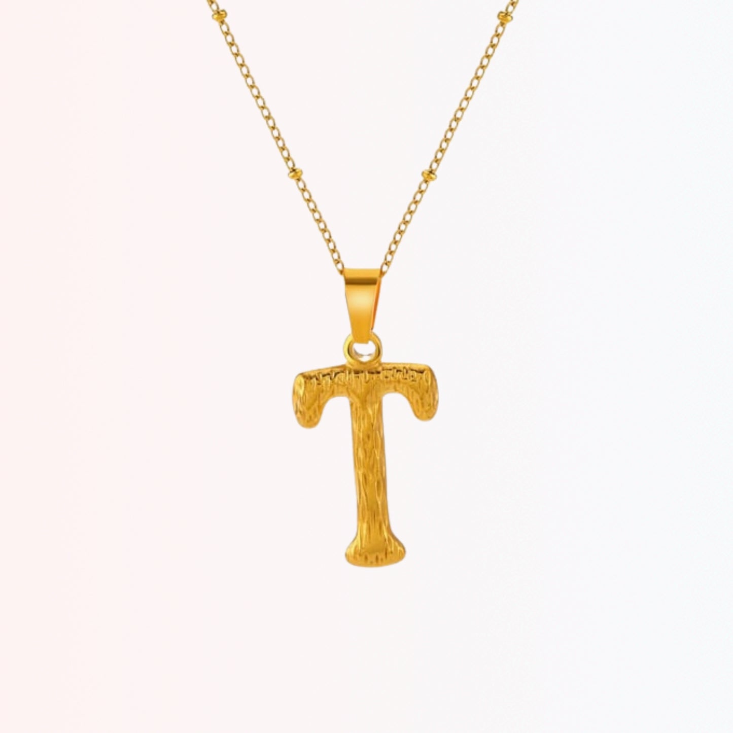 Collar con Inicial Minimalista en Stainless Steel Dorado 18K