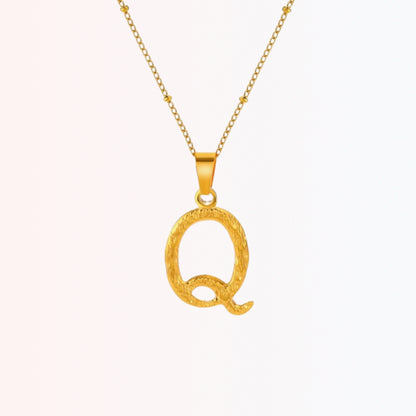 Collar con Inicial Minimalista en Stainless Steel Dorado 18K
