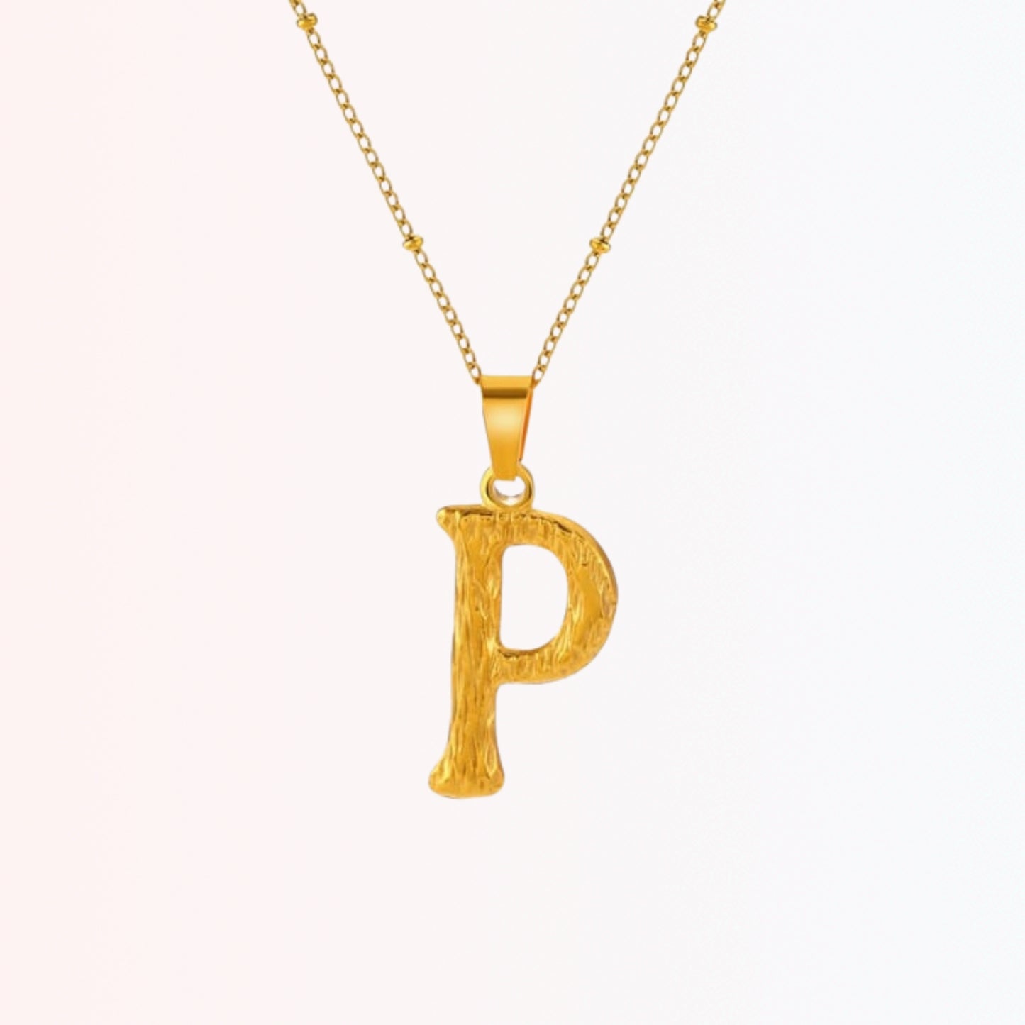 Collar con Inicial Minimalista en Stainless Steel Dorado 18K