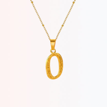 Collar con Inicial Minimalista en Stainless Steel Dorado 18K