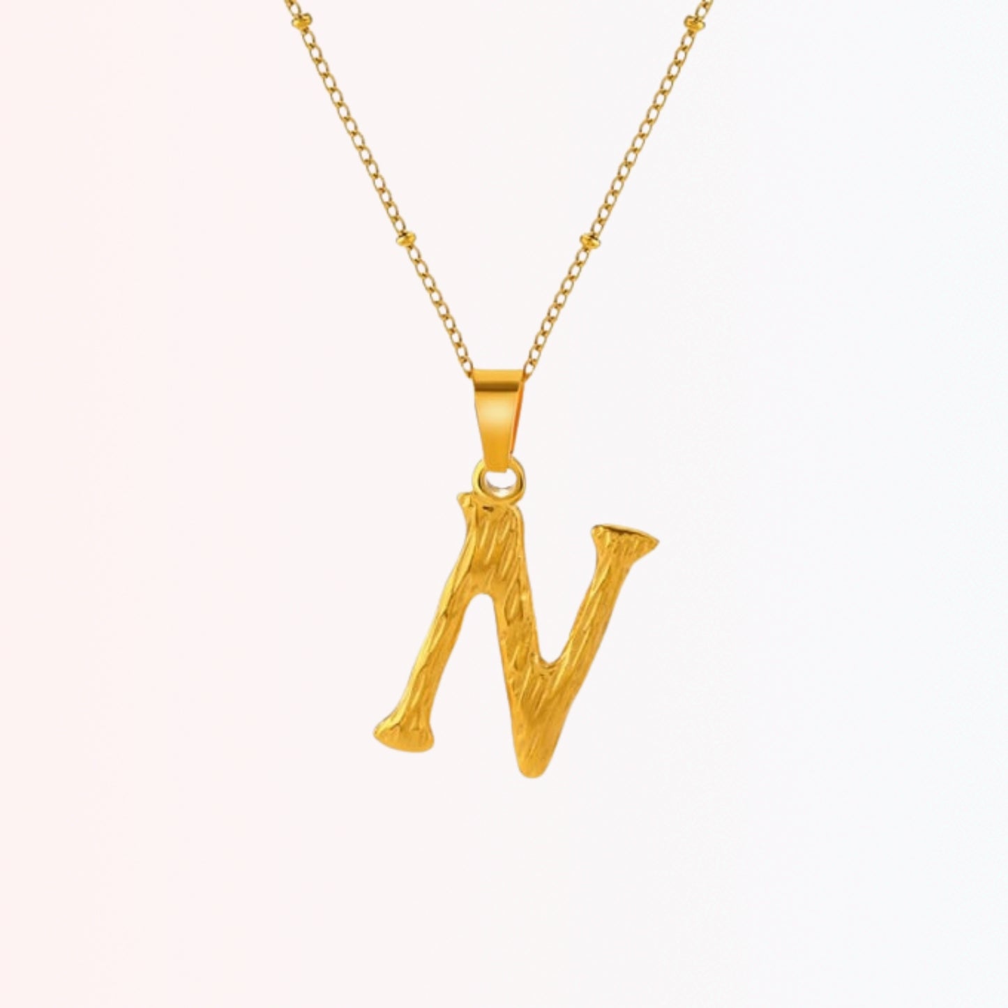 Collar con Inicial Minimalista en Stainless Steel Dorado 18K