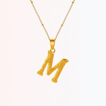 Collar con Inicial Minimalista en Stainless Steel Dorado 18K