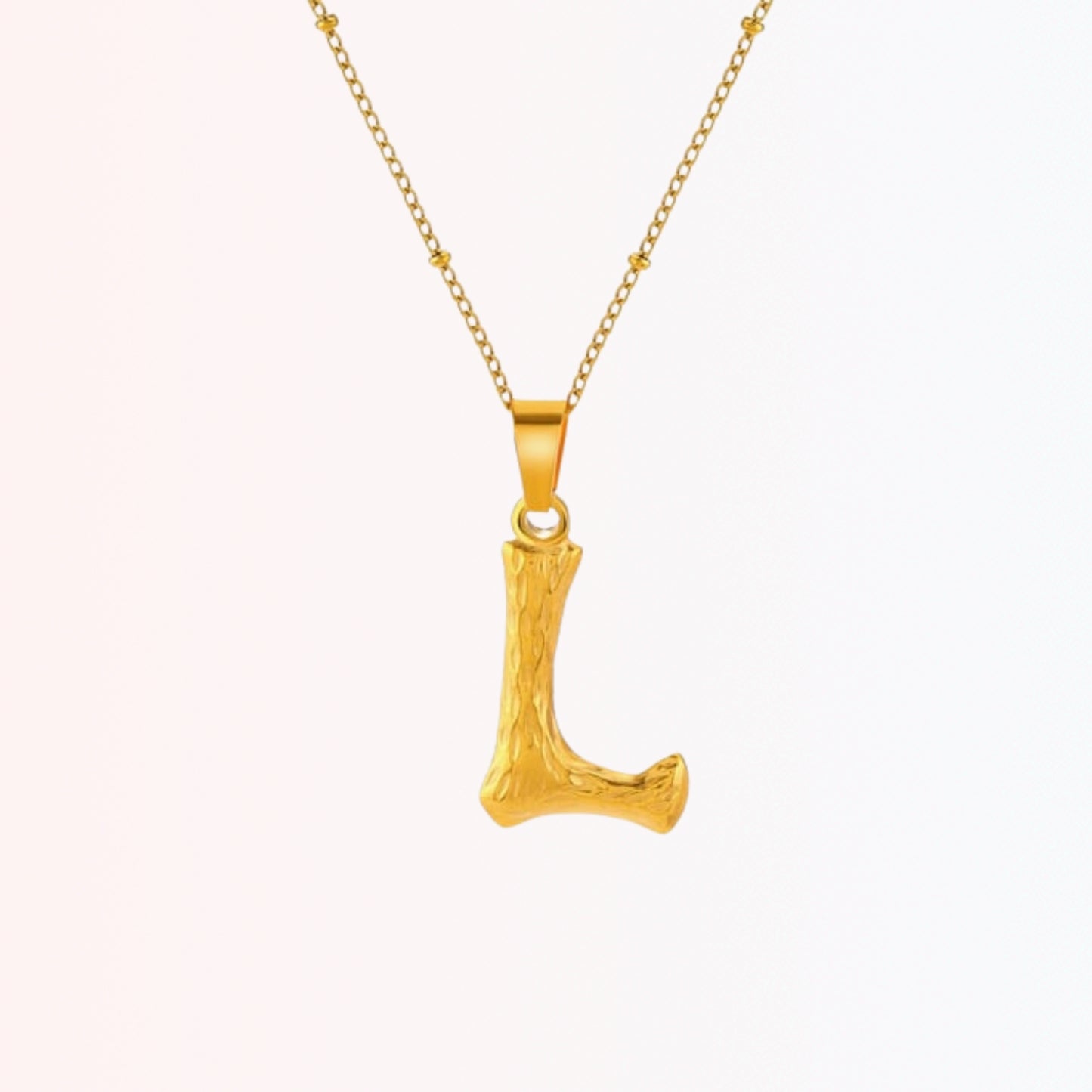 Collar con Inicial Minimalista en Stainless Steel Dorado 18K