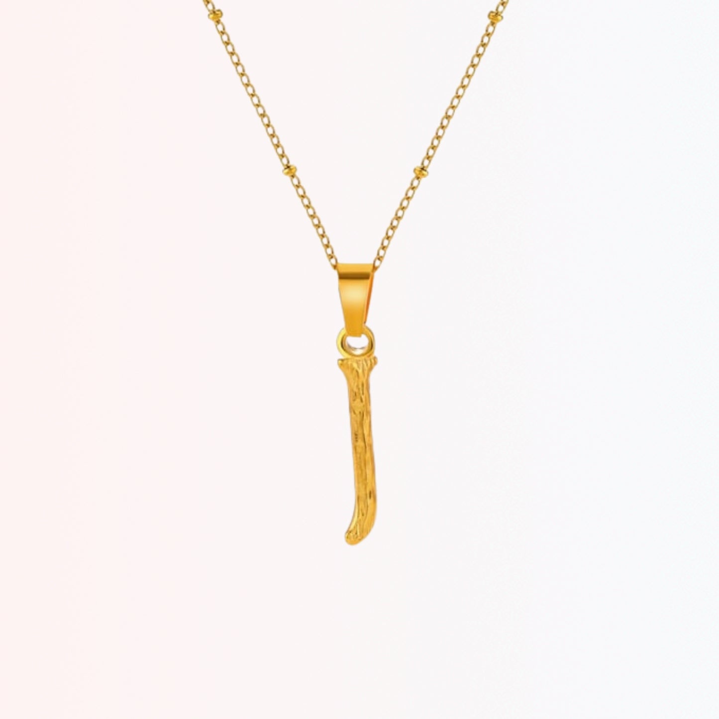 Collar con Inicial Minimalista en Stainless Steel Dorado 18K