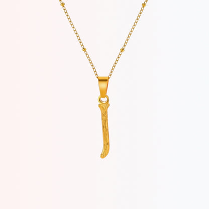 Collar con Inicial Minimalista en Stainless Steel Dorado 18K