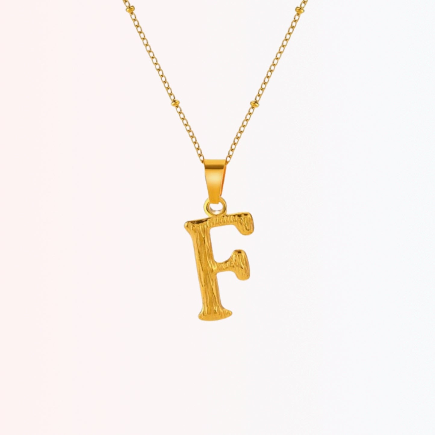 Collar con Inicial Minimalista en Stainless Steel Dorado 18K