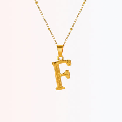 Collar con Inicial Minimalista en Stainless Steel Dorado 18K