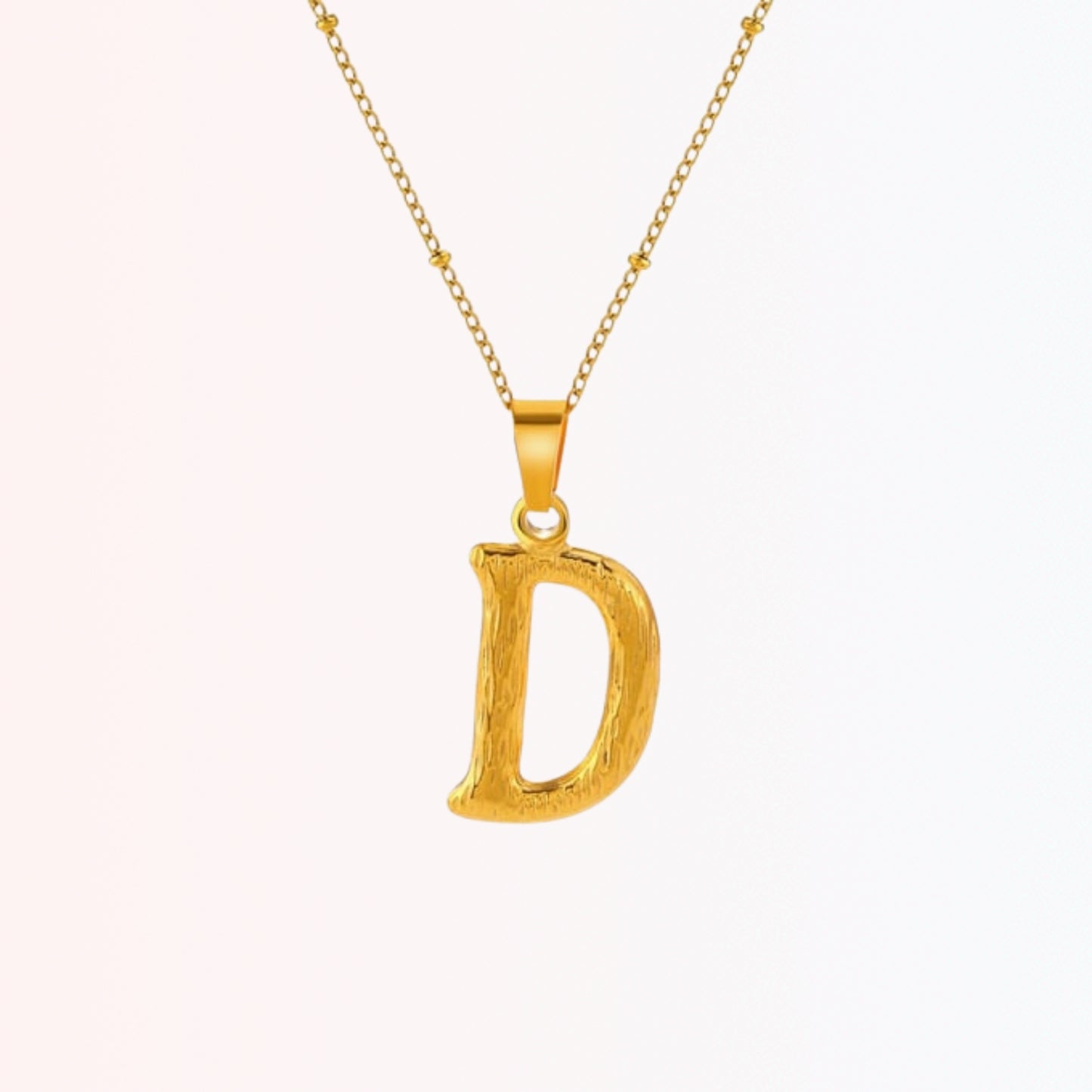 Collar con Inicial Minimalista en Stainless Steel Dorado 18K
