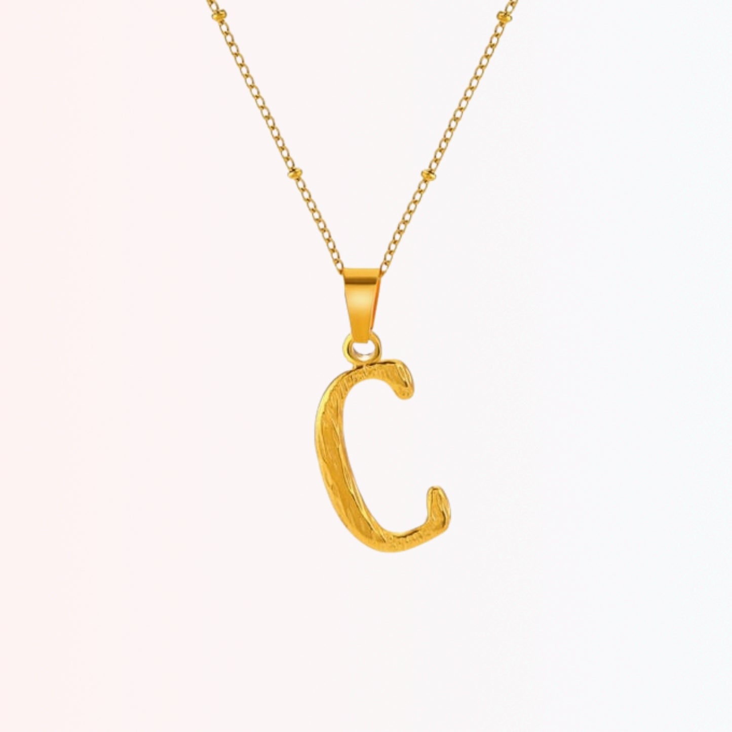Collar con Inicial Minimalista en Stainless Steel Dorado 18K