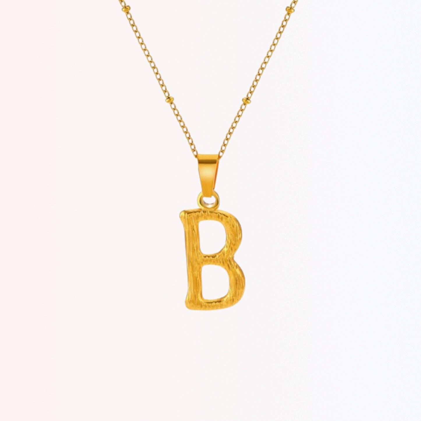 Collar con Inicial Minimalista en Stainless Steel Dorado 18K