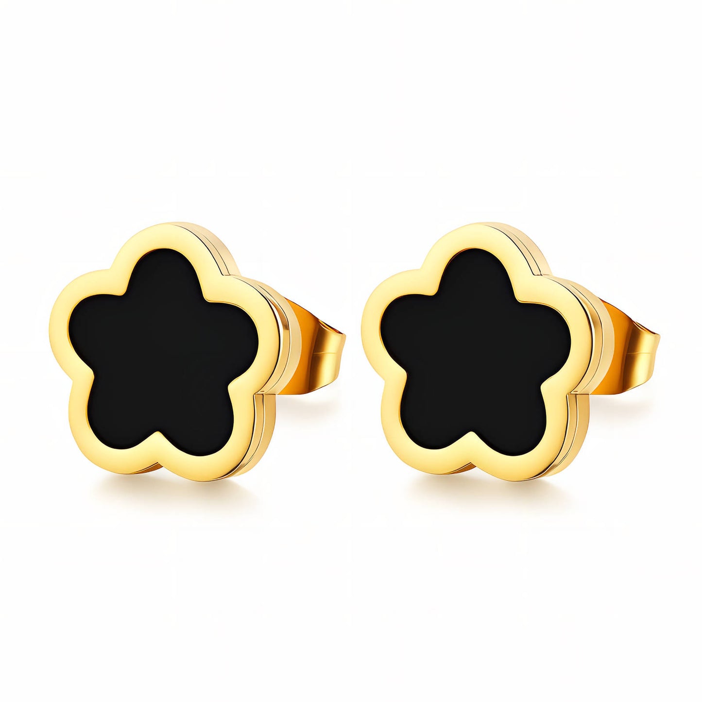Pantallas de flor negras en stainless steel