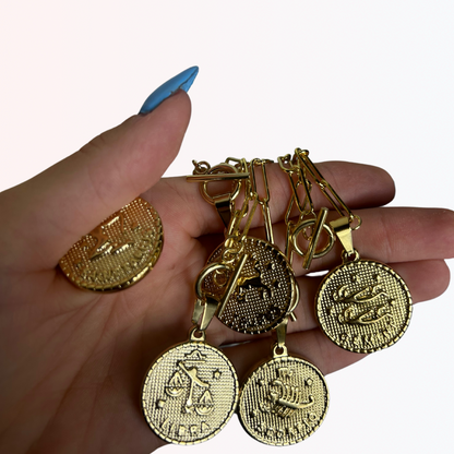 Collares con Colgante de Constelaciones en Brass y Stainless Steel Dorado 18K